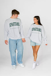 MICHIGAN STATE SPARTANS NEXT MOVE PREMIUM FLEECE UNISEX CREWNECK PULLOVER