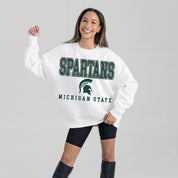 MICHIGAN STATE SPARTANS Freestyle Fleece Drop-Shoulder Pullover