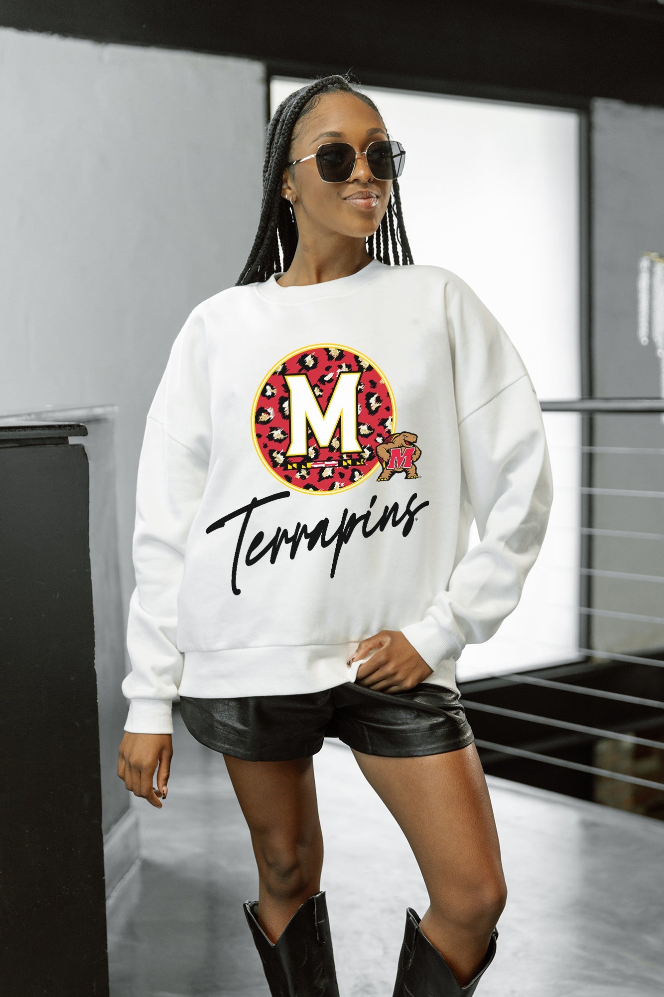 MARYLAND TERRAPINS WILD BREAKTHROUGH PREMIUM FLEECE CREWNECK PULLOVER