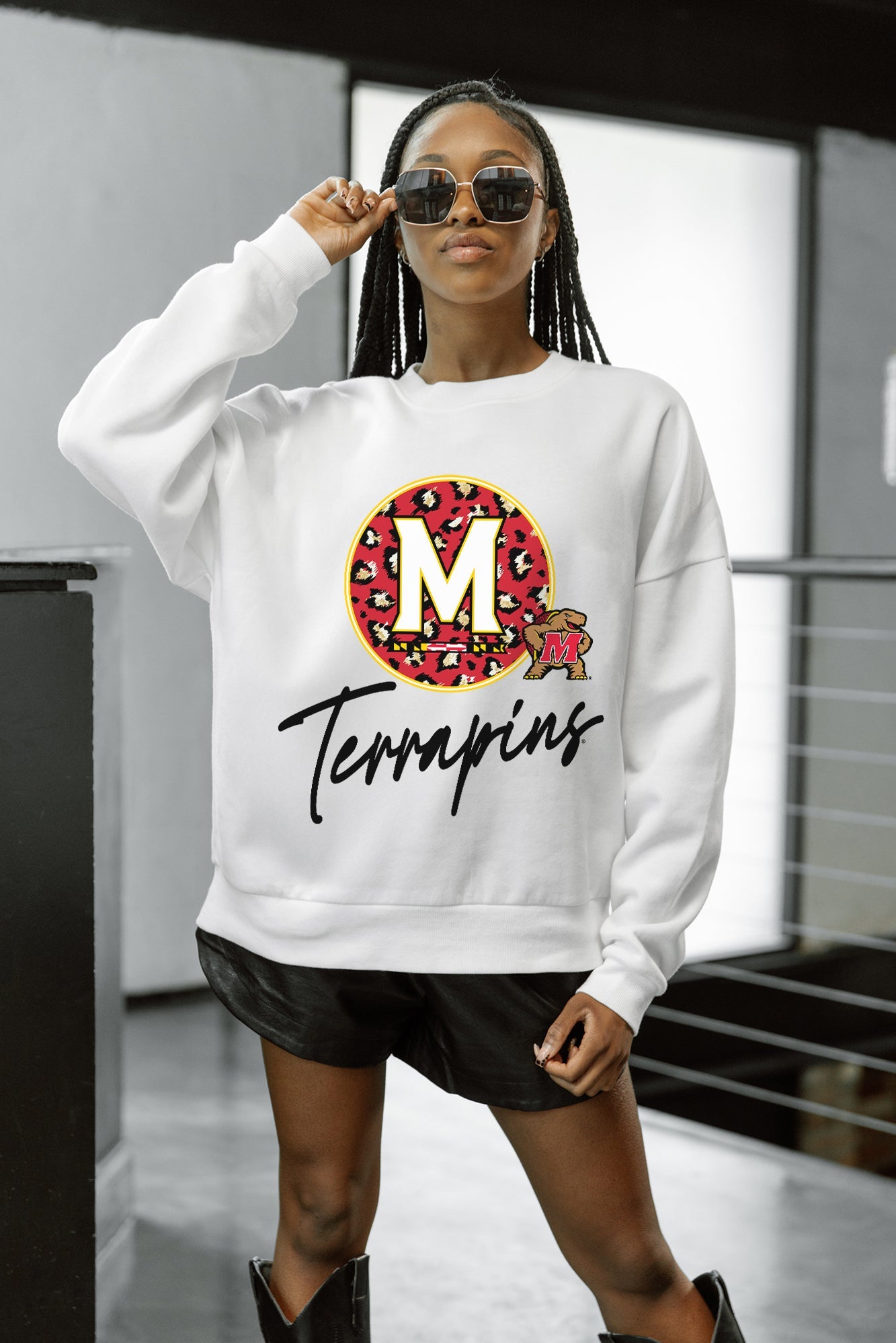 MARYLAND TERRAPINS WILD BREAKTHROUGH PREMIUM FLEECE CREWNECK PULLOVER