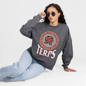 MARYLAND TERRAPINS SATURDAY SEAL PREMIUM FLEECE DROP SHOULDER CREWNECK PULLOVER