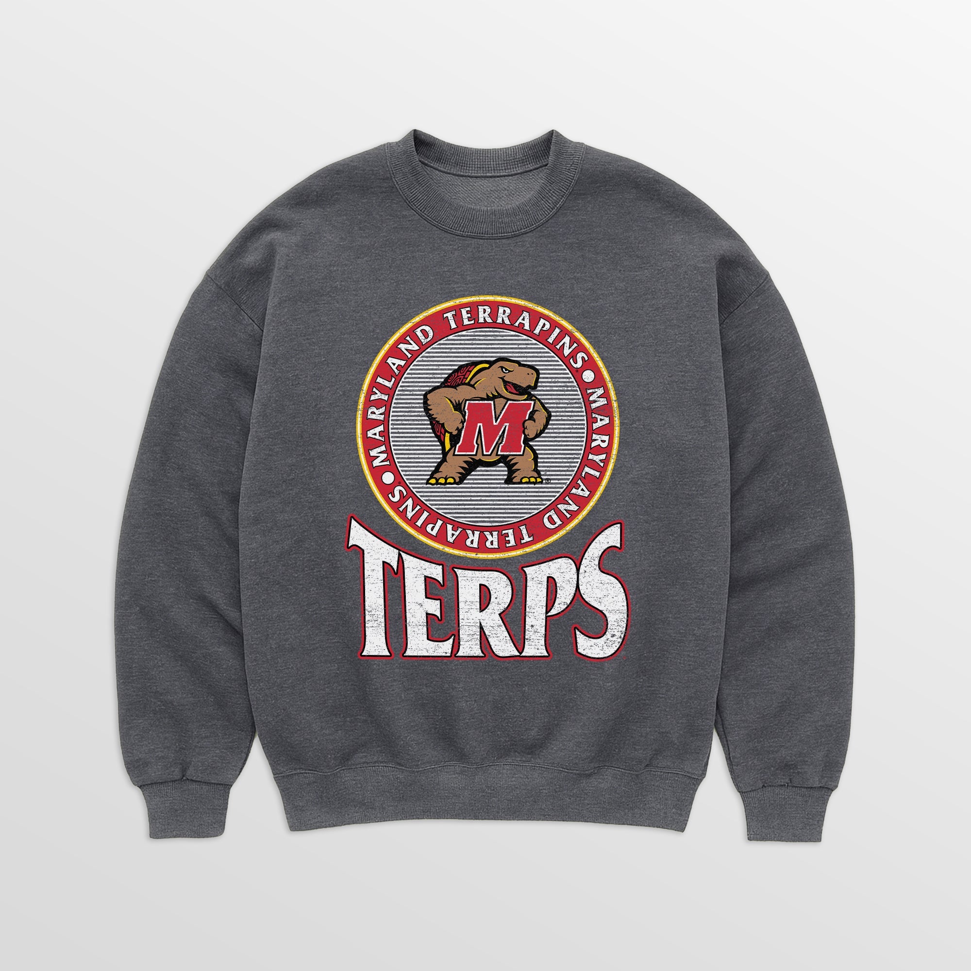MARYLAND TERRAPINS SATURDAY SEAL PREMIUM FLEECE DROP SHOULDER CREWNECK PULLOVER