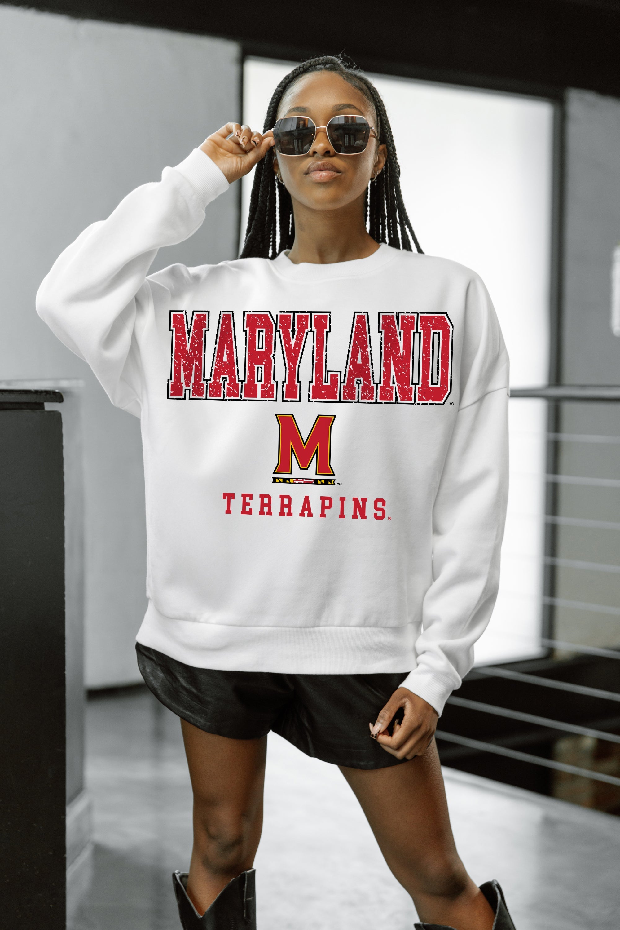 MARYLAND TERRAPINS FREESTYLE PREMIUM FLEECE CREWNECK PULLOVER