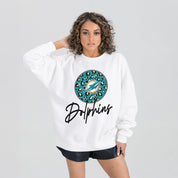 MIAMI DOLPHINS WILD BREAKTHROUGH PREMIUM FLEECE CREWNECK PULLOVER
