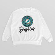 MIAMI DOLPHINS WILD BREAKTHROUGH PREMIUM FLEECE CREWNECK PULLOVER