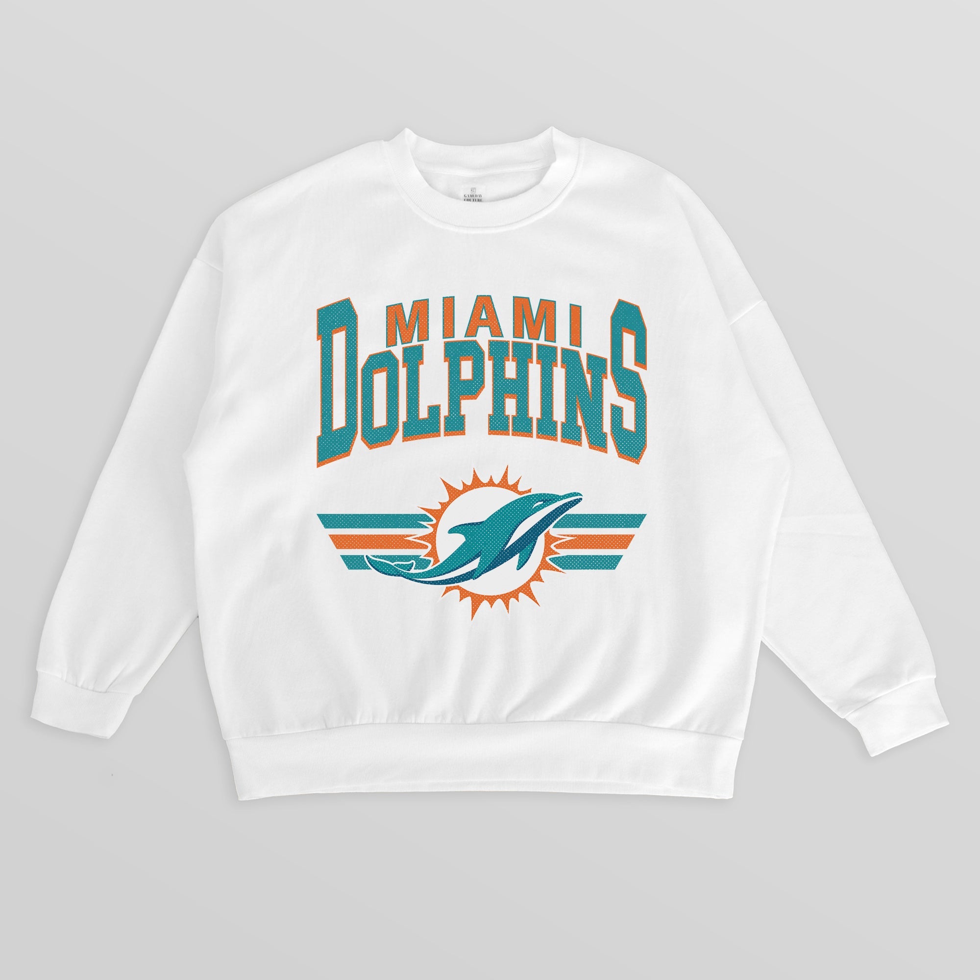 MIAMI DOLPHINS SWIFT STRIKE PREMIUM FLEECE CREWNECK PULLOVER