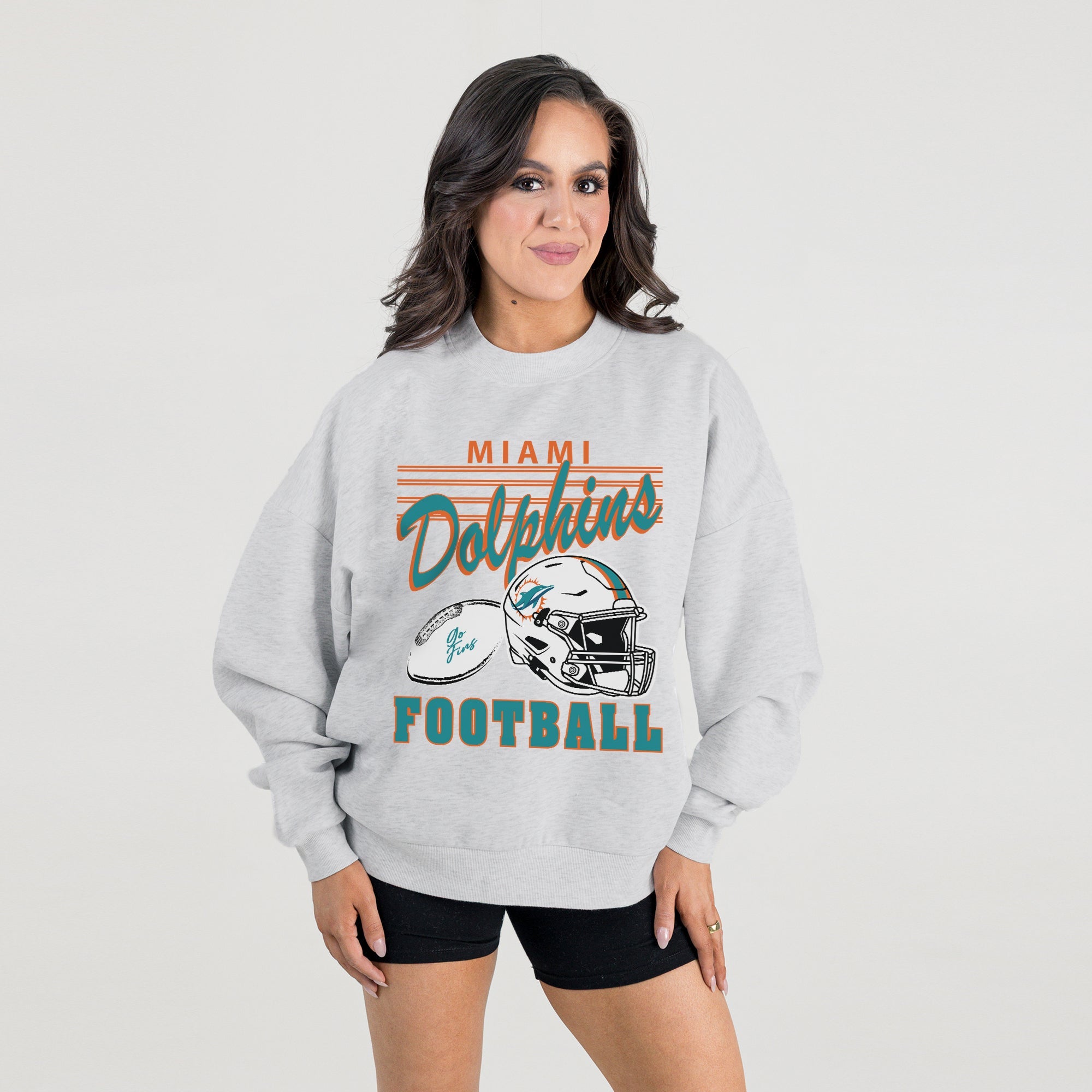 MIAMI DOLPHINS HOME TURF PREMIUM FLEECE CREWNECK PULLOVER