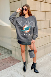 MIAMI DOLPHINS RISING STAR PREMIUM FLEECE CREWNECK PULLOVER