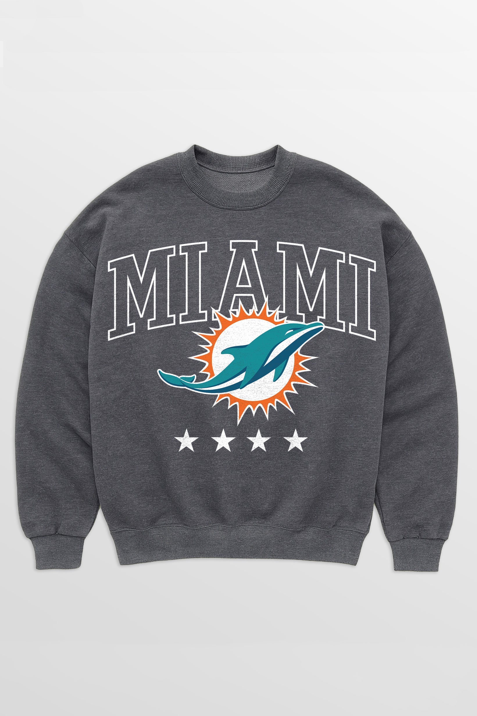 MIAMI DOLPHINS RISING STAR PREMIUM FLEECE CREWNECK PULLOVER