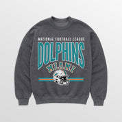 MIAMI DOLPHINS KICKOFF CLASSIC PREMIUM FLEECE DROP SHOULDER CREWNECK PULLOVER