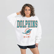 MIAMI DOLPHINS Sunday Drives Fleece Crewneck Pullover