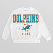 MIAMI DOLPHINS Sunday Drives Fleece Crewneck Pullover