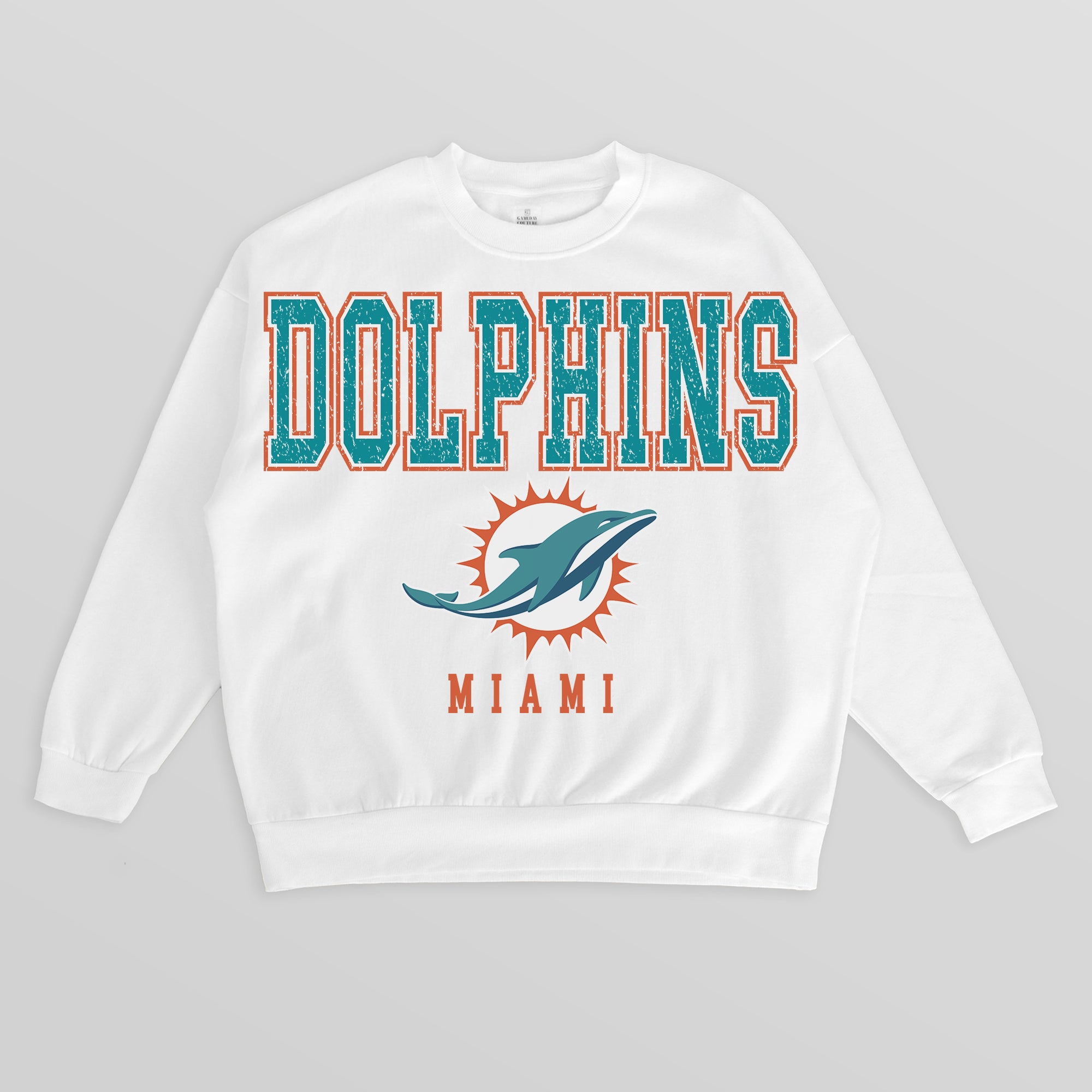 MIAMI DOLPHINS Sunday Drives Fleece Crewneck Pullover