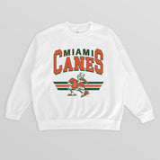 MIAMI HURRICANES SWIFT STRIKE PREMIUM FLEECE DROP SHOULDER CREWNECK PULLOVER