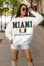 MIAMI HURRICANES Freestyle Fleece Drop-Shoulder Pullover