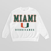 MIAMI HURRICANES Freestyle Fleece Drop-Shoulder Pullover