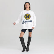 MICHIGAN WOLVERINES WILD BREAKTHROUGH PREMIUM FLEECE CREWNECK PULLOVER