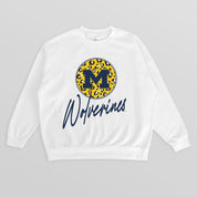 MICHIGAN WOLVERINES WILD BREAKTHROUGH PREMIUM FLEECE CREWNECK PULLOVER