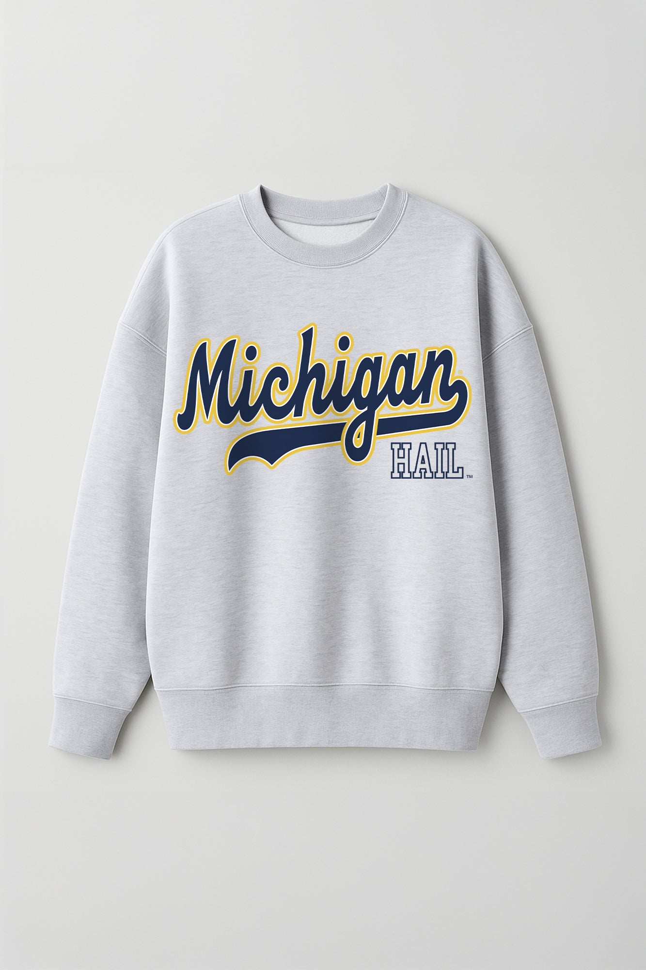 MICHIGAN WOLVERINES CLASSIC WIN PREMIUM FLEECE CREWNECK PULLOVER