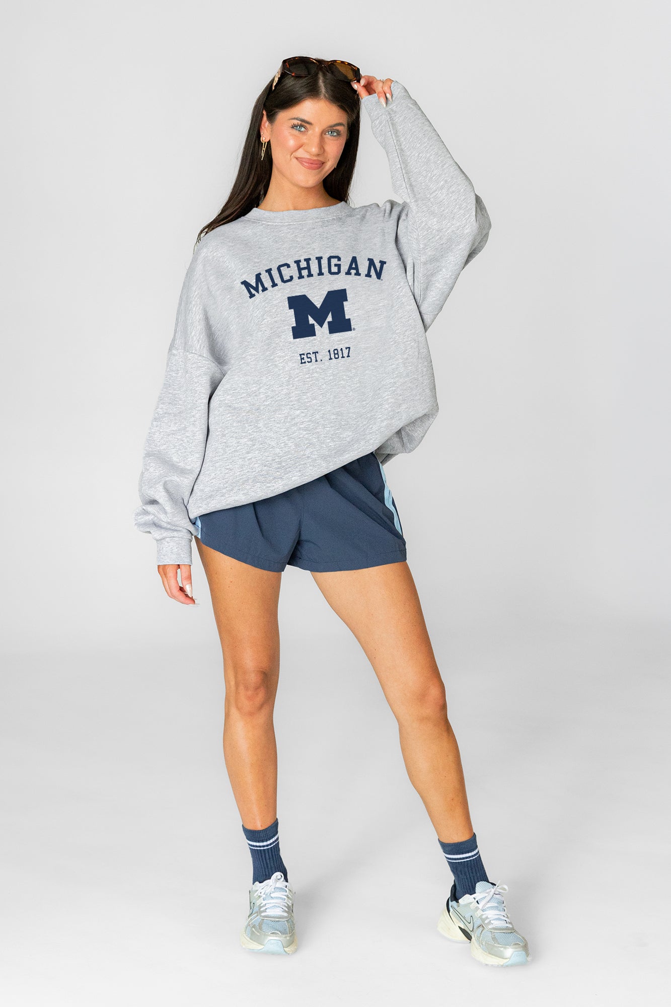 MICHIGAN WOLVERINES CAMPUS ENERGY PREMIUM FLEECE CREWNECK PULLOVER