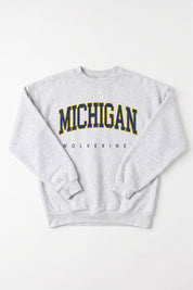 MICHIGAN WOLVERINES NEXT MOVE PREMIUM FLEECE UNISEX CREWNECK PULLOVER