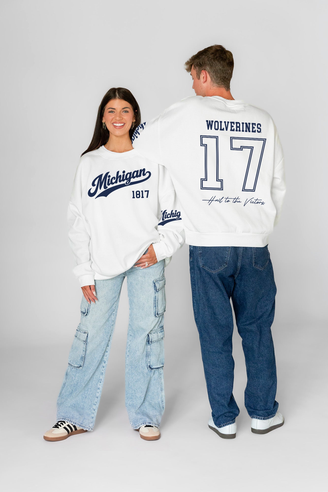 MICHIGAN WOLVERINES DAY ONE PREMIUM FLEECE UNISEX CREWNECK PULLOVER