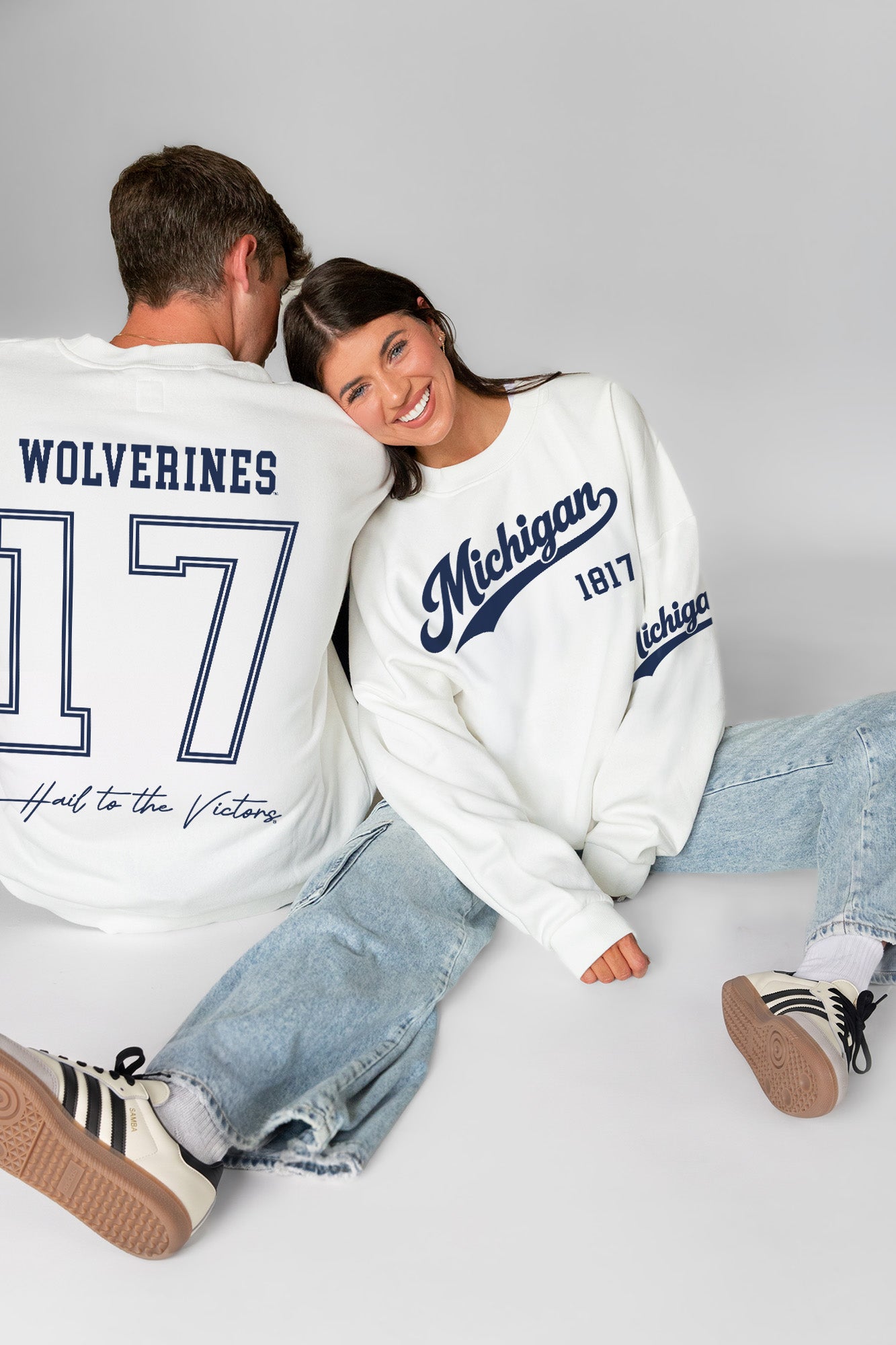 MICHIGAN WOLVERINES DAY ONE PREMIUM FLEECE UNISEX CREWNECK PULLOVER