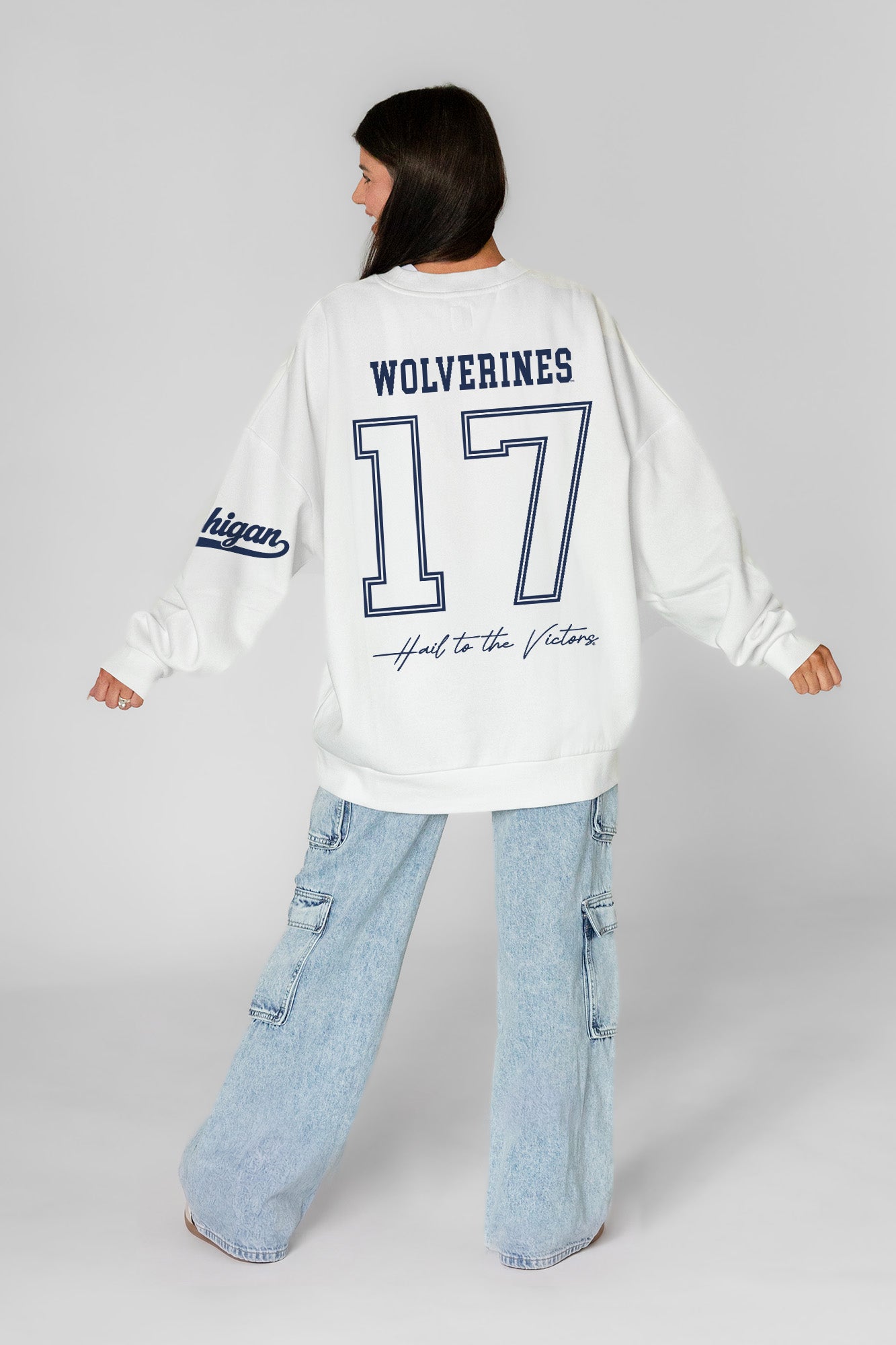 MICHIGAN WOLVERINES DAY ONE PREMIUM FLEECE UNISEX CREWNECK PULLOVER