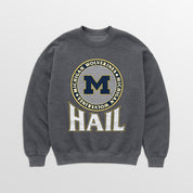 MICHIGAN WOLVERINES SATURDAY SEAL PREMIUM FLEECE DROP SHOULDER CREWNECK PULLOVER
