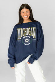 MICHIGAN WOLVERINES HONOR BOUND PREMIUM FLEECE CREWNECK PULLOVER