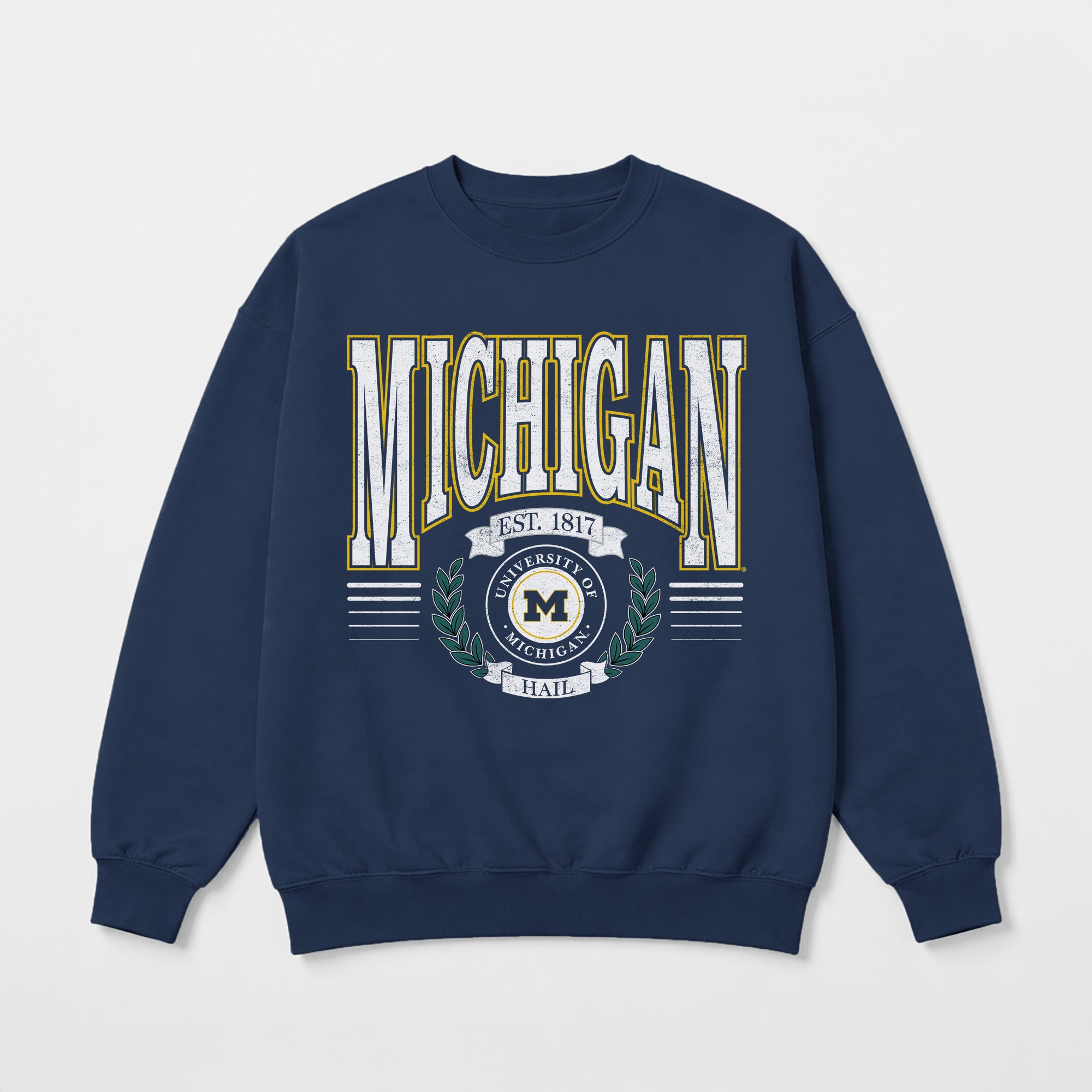 MICHIGAN WOLVERINES HONOR BOUND PREMIUM FLEECE CREWNECK PULLOVER