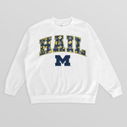 MICHIGAN WOLVERINES SWEET PLAY PREMIUM FLEECE DROP SHOULDER CREWNECK PULLOVER