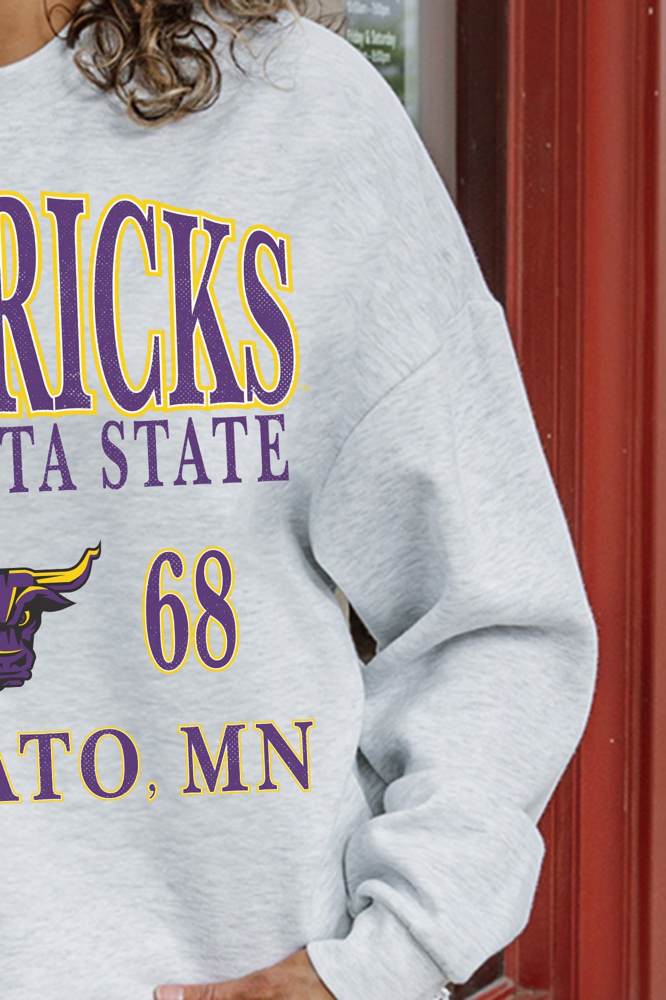 MINNESOTA STATE MANKATO MAVERICKS ALLEGIANCE PREMIUM FLEECE DROP SHOULDER CREWNECK PULLOVER