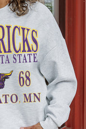 MINNESOTA STATE MANKATO MAVERICKS ALLEGIANCE PREMIUM FLEECE DROP SHOULDER CREWNECK PULLOVER