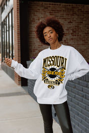 MISSOURI TIGERS BASES LOADED PREMIUM FLEECE DROP SHOULDER CREWNECK PULLOVER