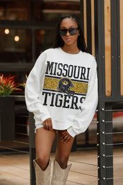MISSOURI TIGERS FAIR CATCH PREMIUM FLEECE DROP SHOULDER CREWNECK PULLOVER