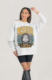 MISSOURI TIGERS HERITAGE PREMIUM FLEECE DROP SHOULDER CREWNECK PULLOVER