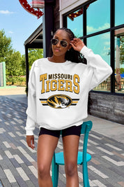 MISSOURI TIGERS SWIFT STRIKE PREMIUM FLEECE DROP SHOULDER CREWNECK PULLOVER