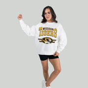 MISSOURI TIGERS SWIFT STRIKE PREMIUM FLEECE DROP SHOULDER CREWNECK PULLOVER