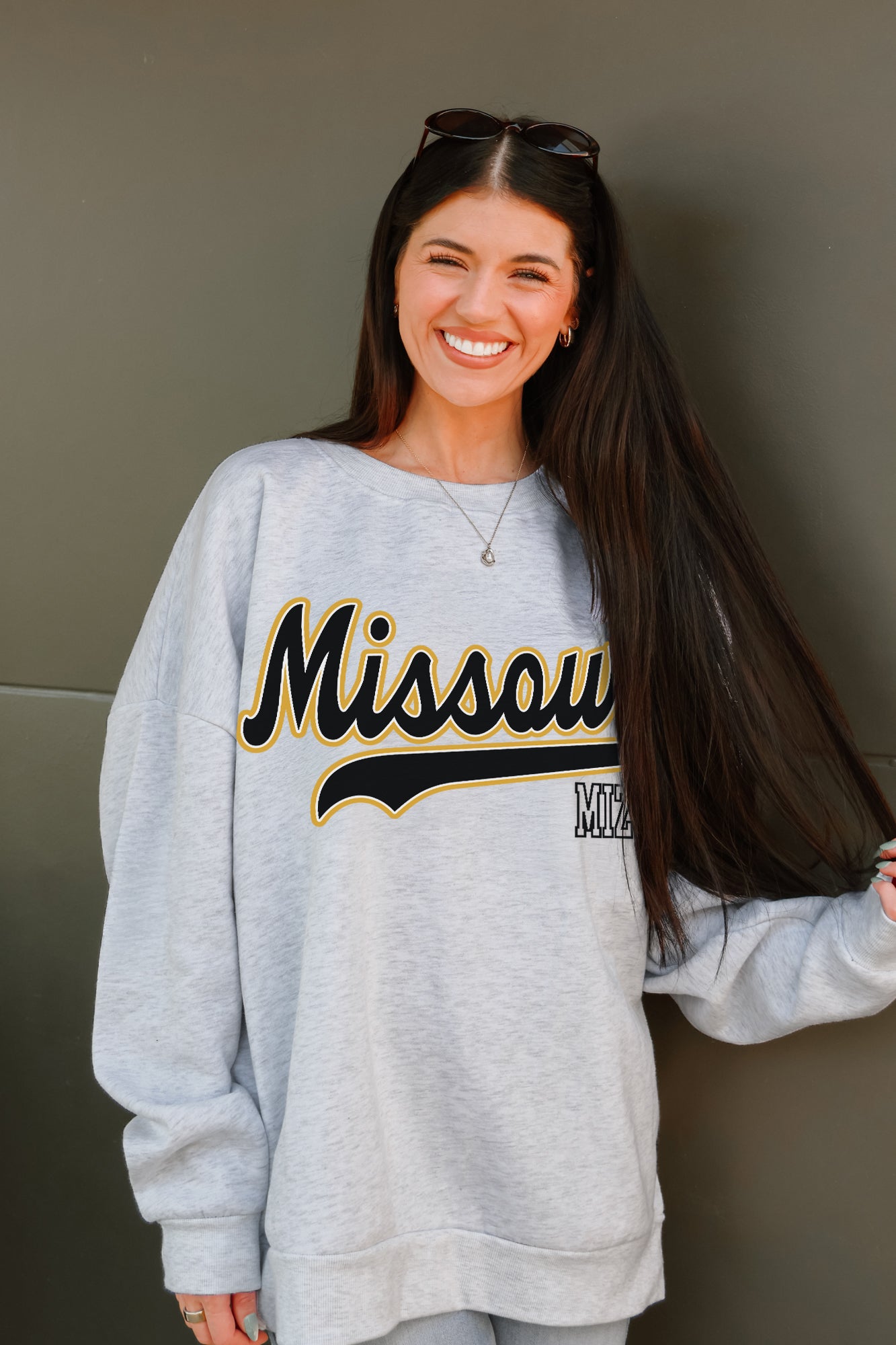 MISSOURI TIGERS CLASSIC WIN PREMIUM FLEECE CREWNECK PULLOVER
