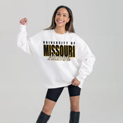 MISSOURI TIGERS ALUMNI ERA PREMIUM DROP SHOULDER FLEECE CREWNECK PULLOVER