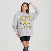 MISSOURI TIGERS DEGREE UNLOCKED PREMIUM DROP SHOULDER FLEECE CREWNECK PULLOVER