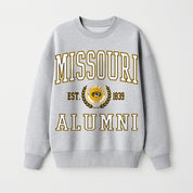 MISSOURI TIGERS DEGREE UNLOCKED PREMIUM DROP SHOULDER FLEECE CREWNECK PULLOVER