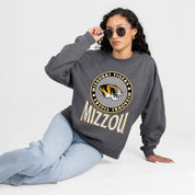 MISSOURI TIGERS SATURDAY SEAL PREMIUM FLEECE DROP SHOULDER CREWNECK PULLOVER