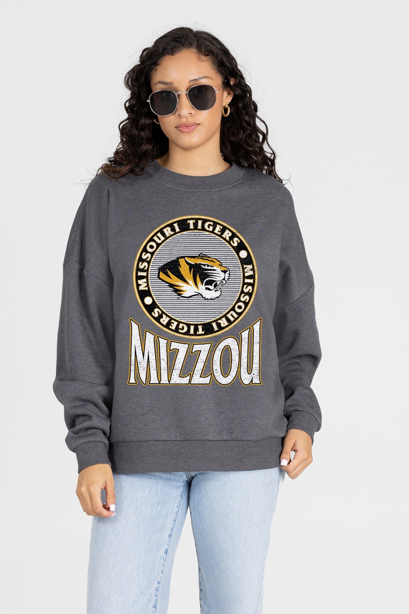 MISSOURI TIGERS SATURDAY SEAL PREMIUM FLEECE DROP SHOULDER CREWNECK PULLOVER