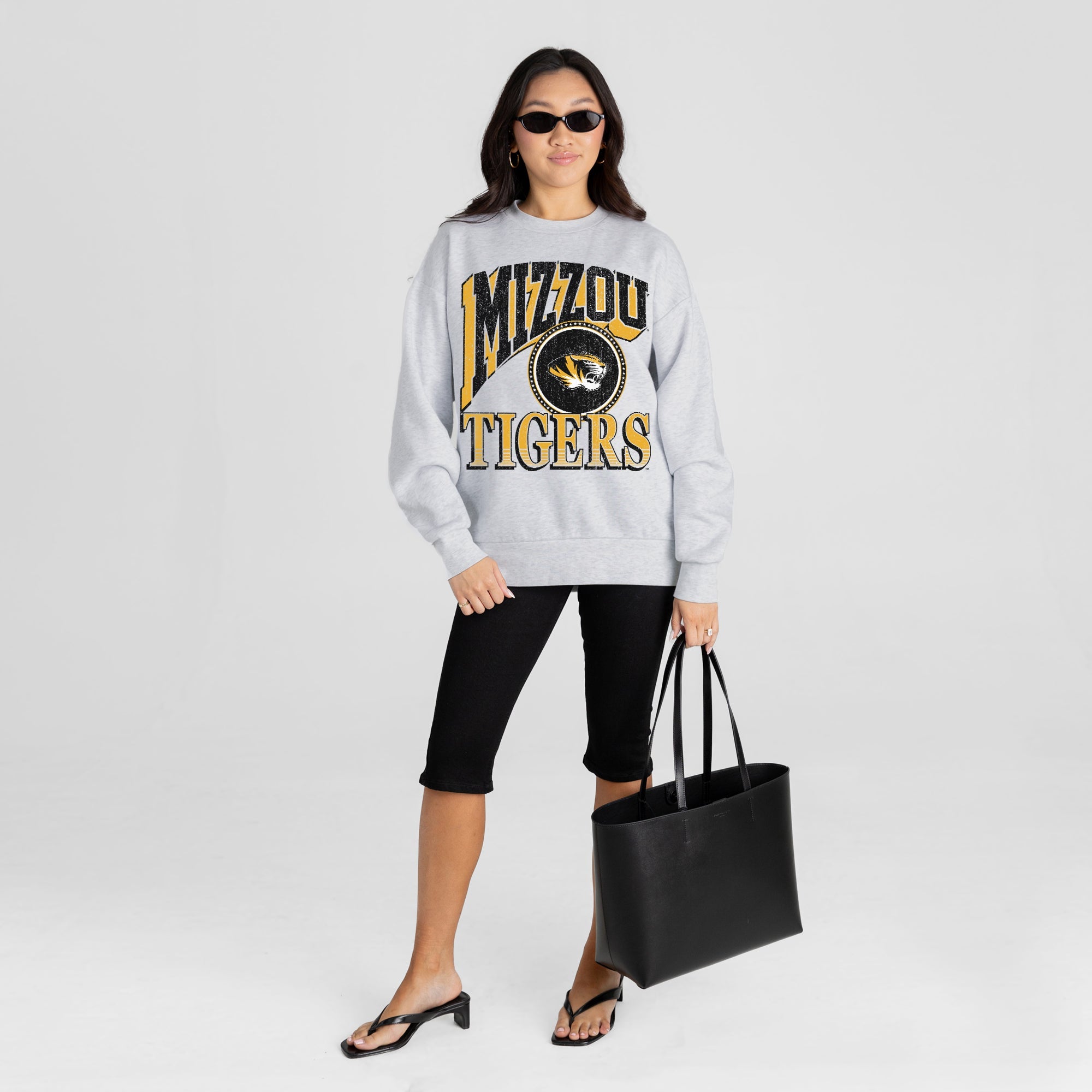 MISSOURI TIGERS GAME ON PREMIUM FLEECE DROP SHOULDER CREWNECK PULLOVER