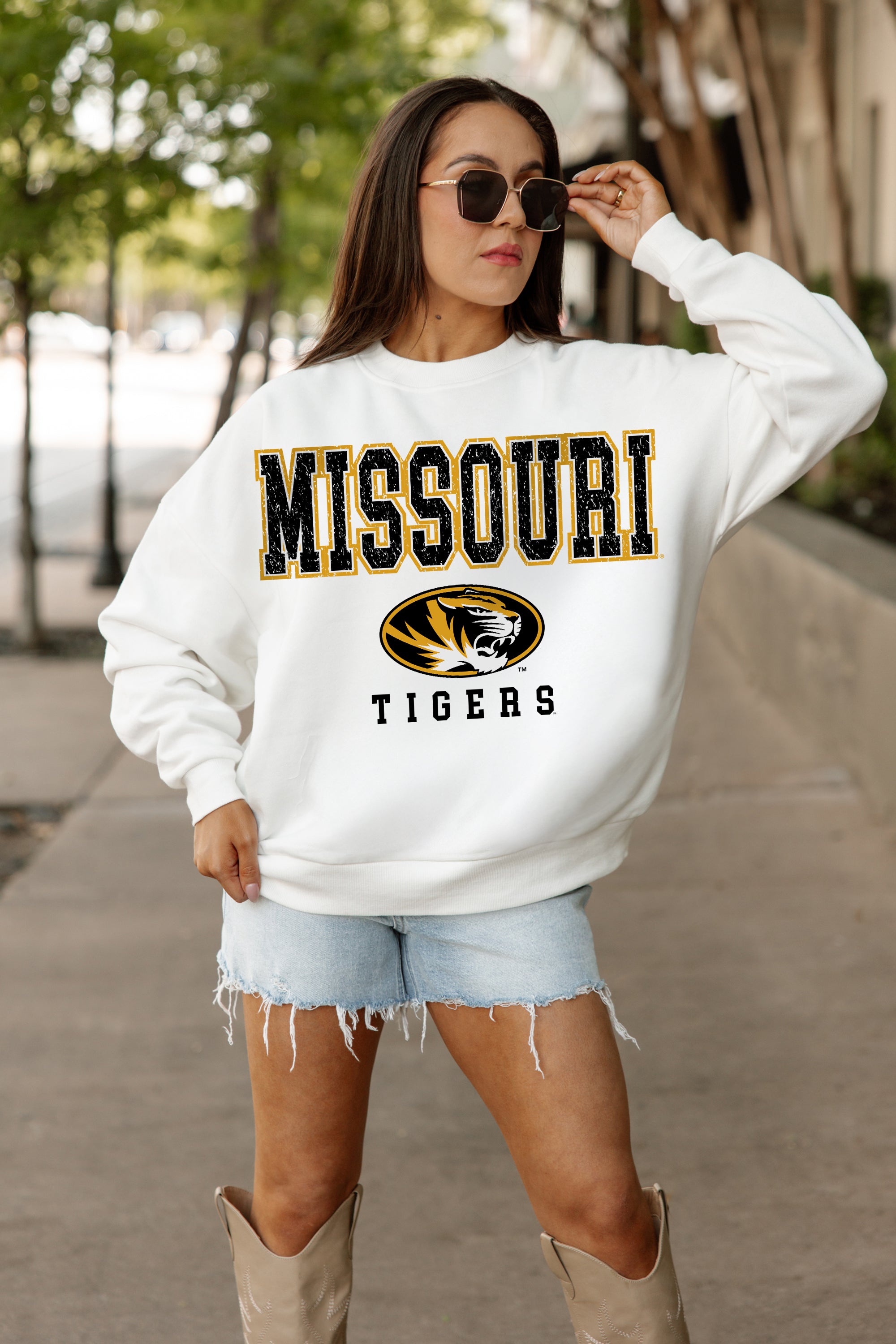 MISSOURI TIGERS Freestyle Fleece Drop-Shoulder Pullover