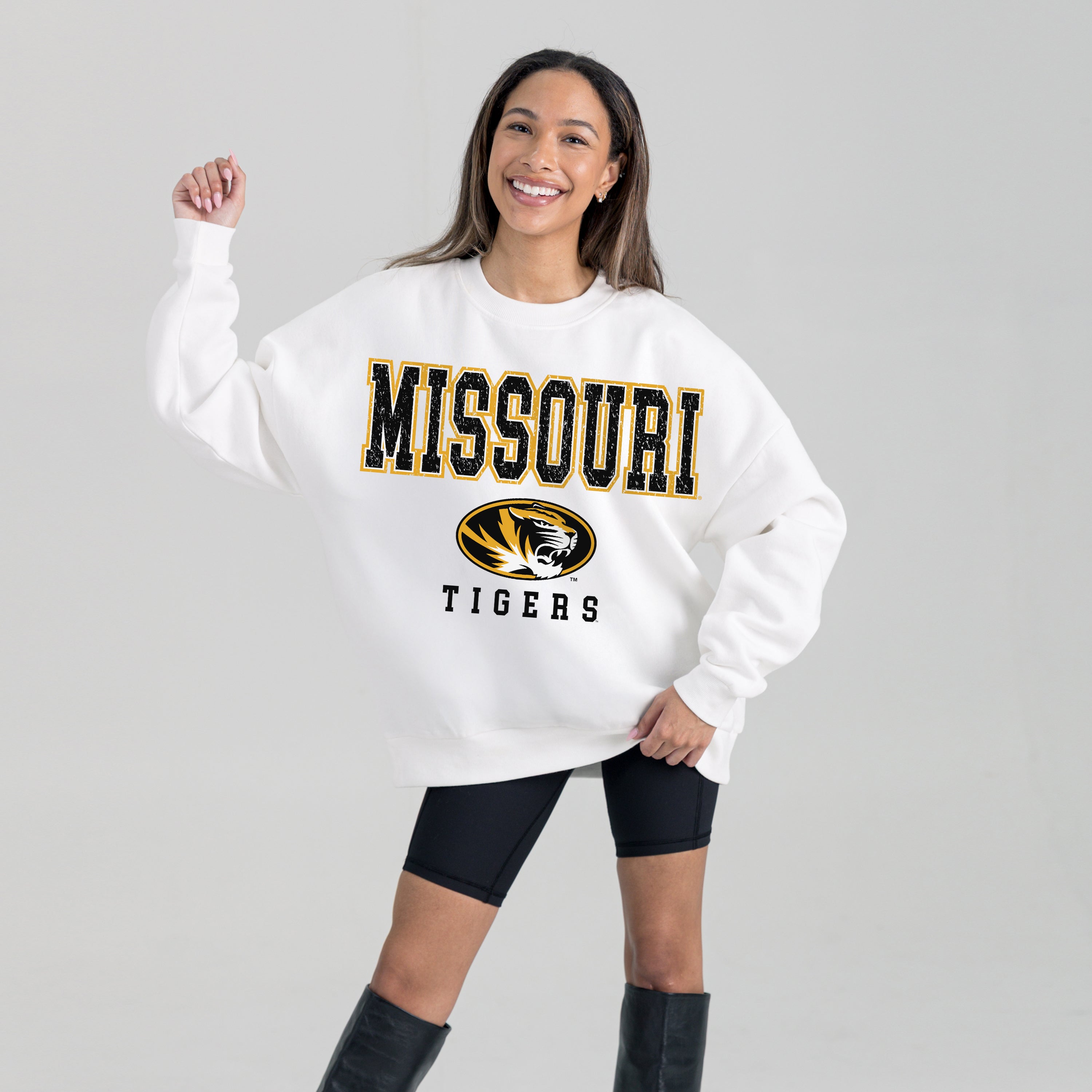 MISSOURI TIGERS Freestyle Fleece Drop-Shoulder Pullover