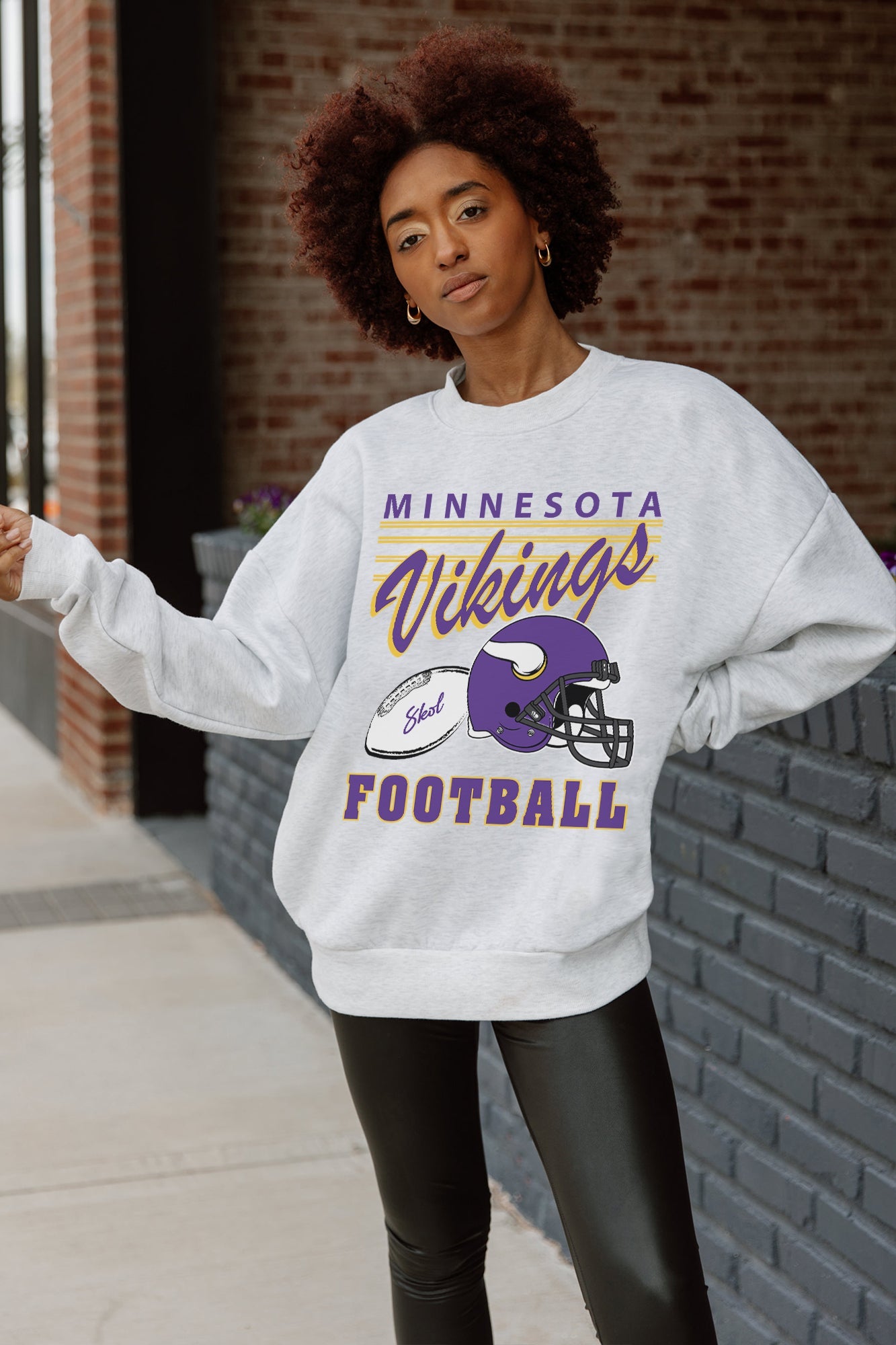 MINNESOTA VIKINGS HOME TURF PREMIUM FLEECE CREWNECK PULLOVER