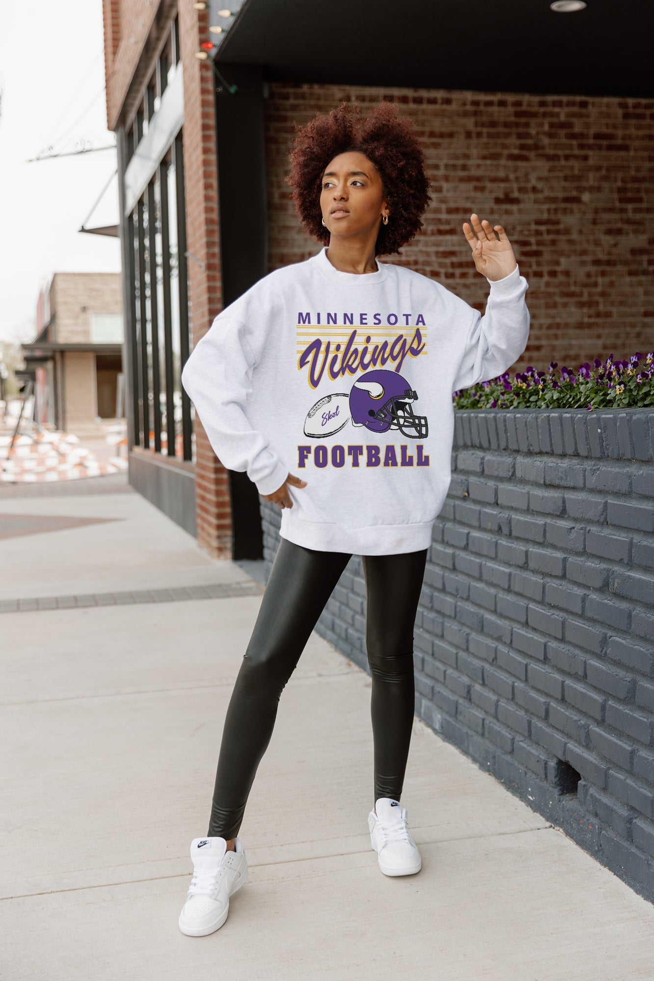 MINNESOTA VIKINGS HOME TURF PREMIUM FLEECE CREWNECK PULLOVER